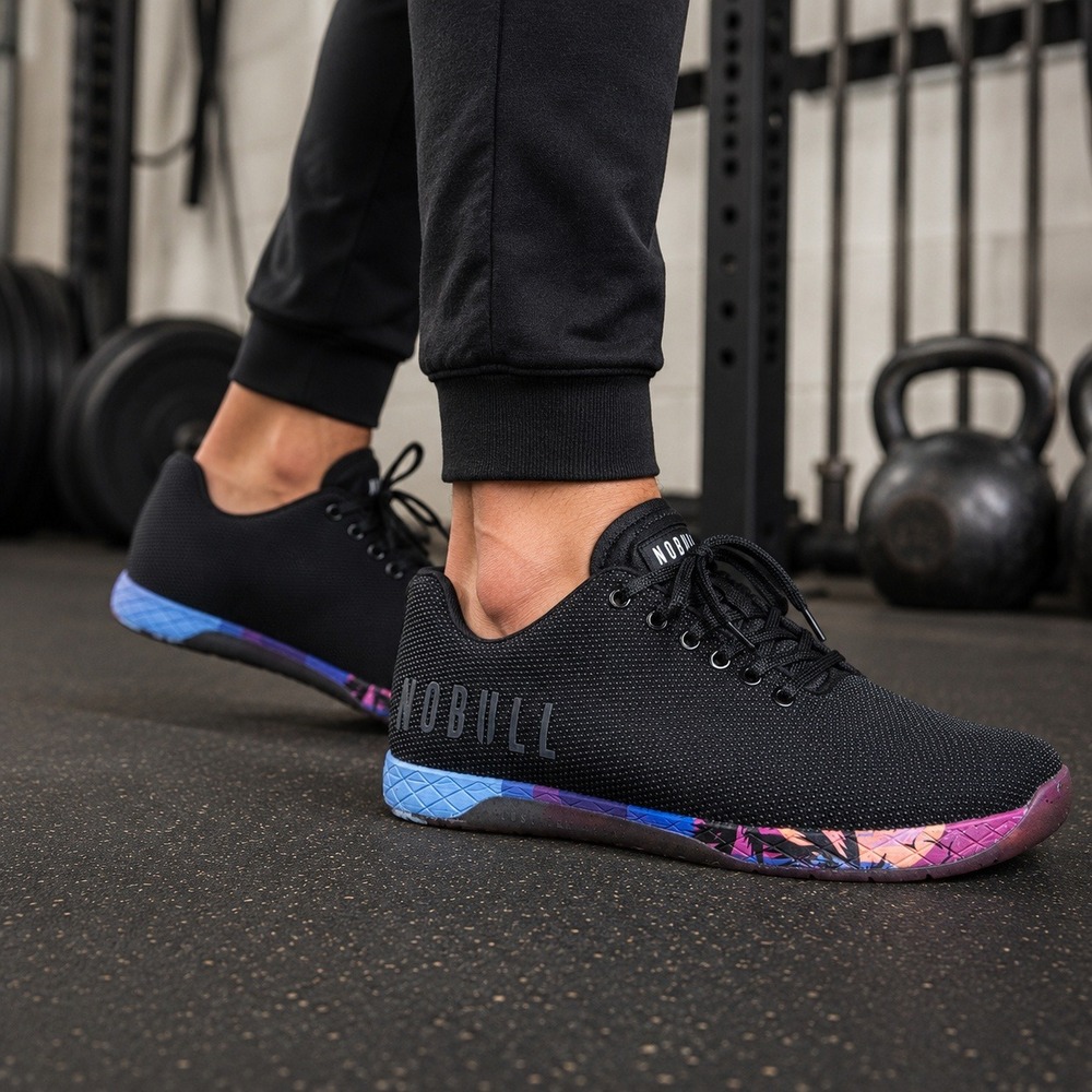 NOBULL Outwork Trainer Shoes Black Midnight Palm Cross Training Workout Men's 14